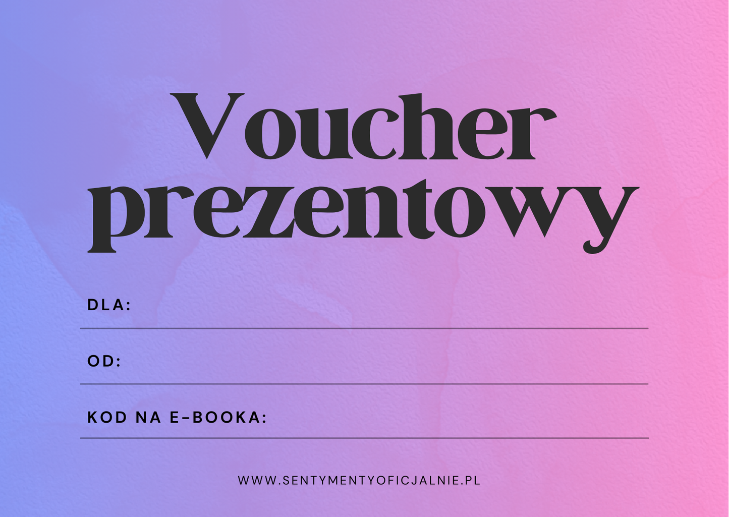 "Sentymenty. Lata 90." Voucher prezentowy